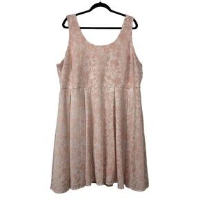 Torrid Pink Lace Sleeveless Knee Length Women's Dress Size 22 EUC